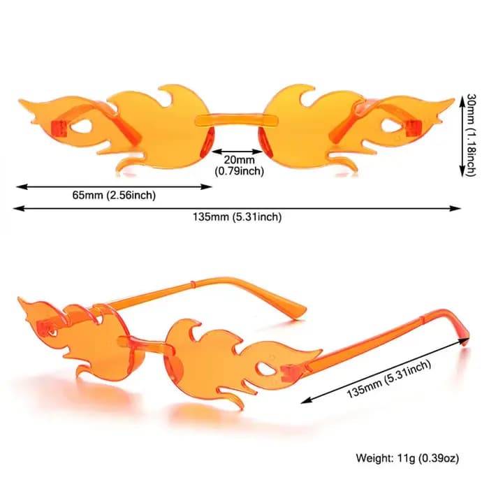 Lunettes de soleil flamme de feu