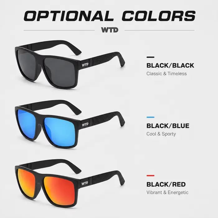 Lunettes de soleil polarisées WTD pour le cyclisme et la pêche