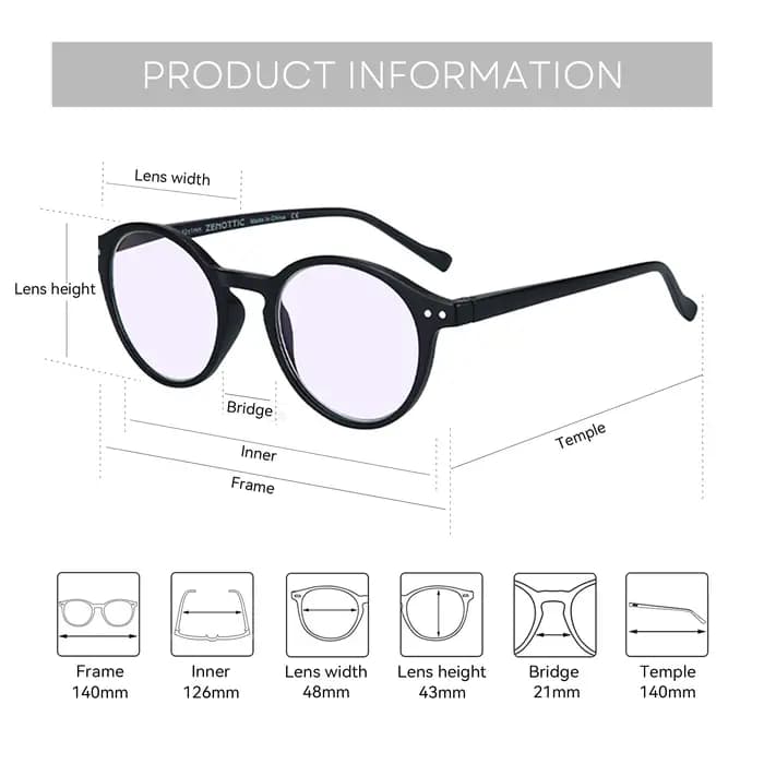 BLUEMOKY Vintage rond lunettes de Prescription pour hommes femmes élégant photochromique progressif optique