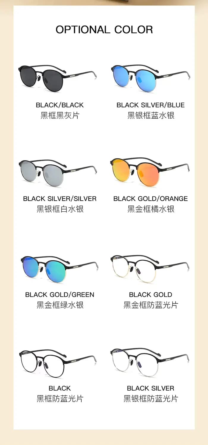 Lunettes de soleil polarisées en métal