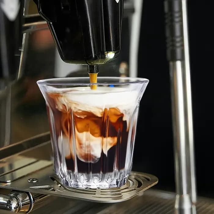 Lot de 2 tasses à expresso, tasses en verre transparent pour café, verres à café, accessoires à expresso pour la cuisine/le bureau/le bar, faciles à nettoyer