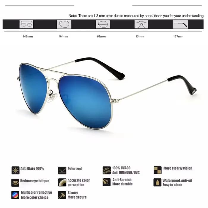 VEITHDIA lunettes de soleil unisexe classique conduite hommes femmes sport polarisé UV400 miroir lentille mode