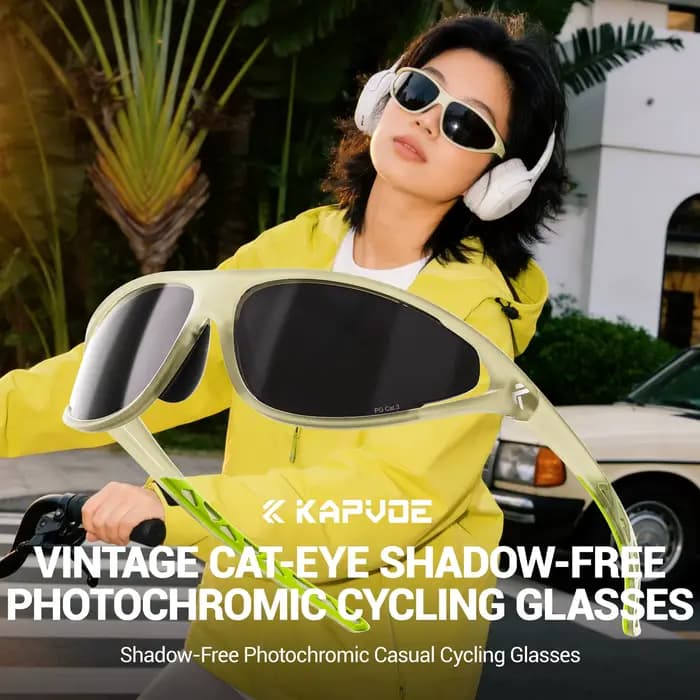 Lunettes de soleil de cyclisme rétro Kapvoe pour hommes et femmes