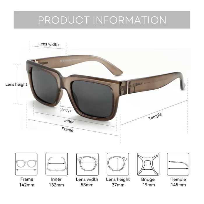Lunettes de soleil rétro rectangulaires pour hommes et femmes