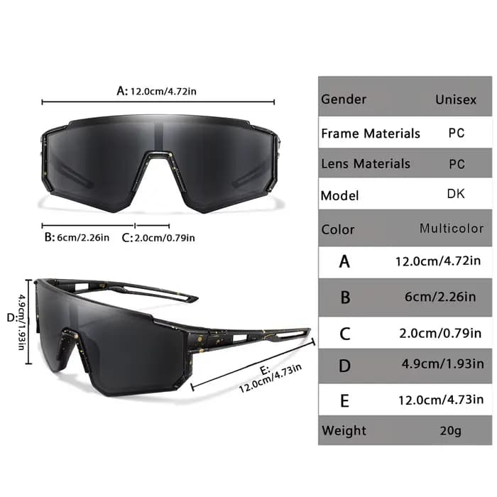 Lunettes de soleil de baseball pour enfants de 3 à 8 ans
