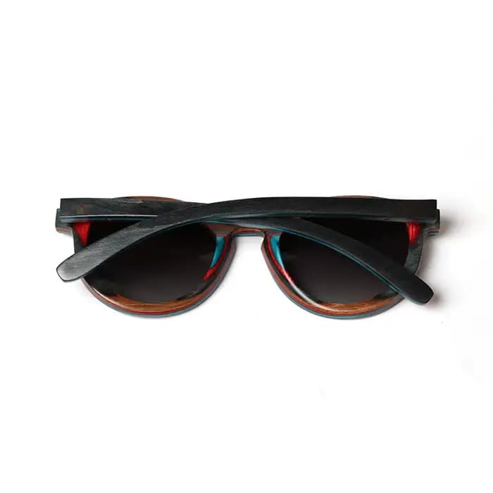 Lunettes de soleil polarisées en bois pour Skateboard