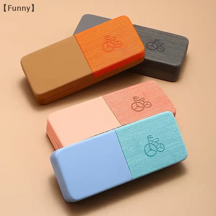 Étui à lunettes Portable à motif de vélo