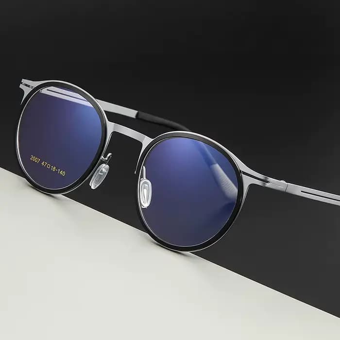 Lunettes à monture ronde géométrique