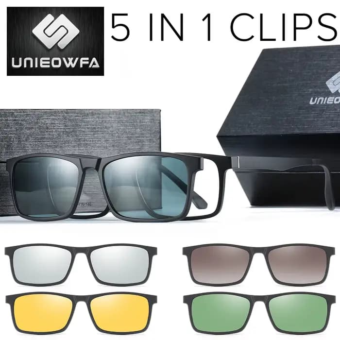 Monture de lunettes à 5 aimants pour hommes et femmes