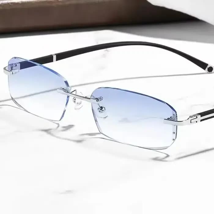 Lunettes de luxe sans cadre pour hommes et femmes