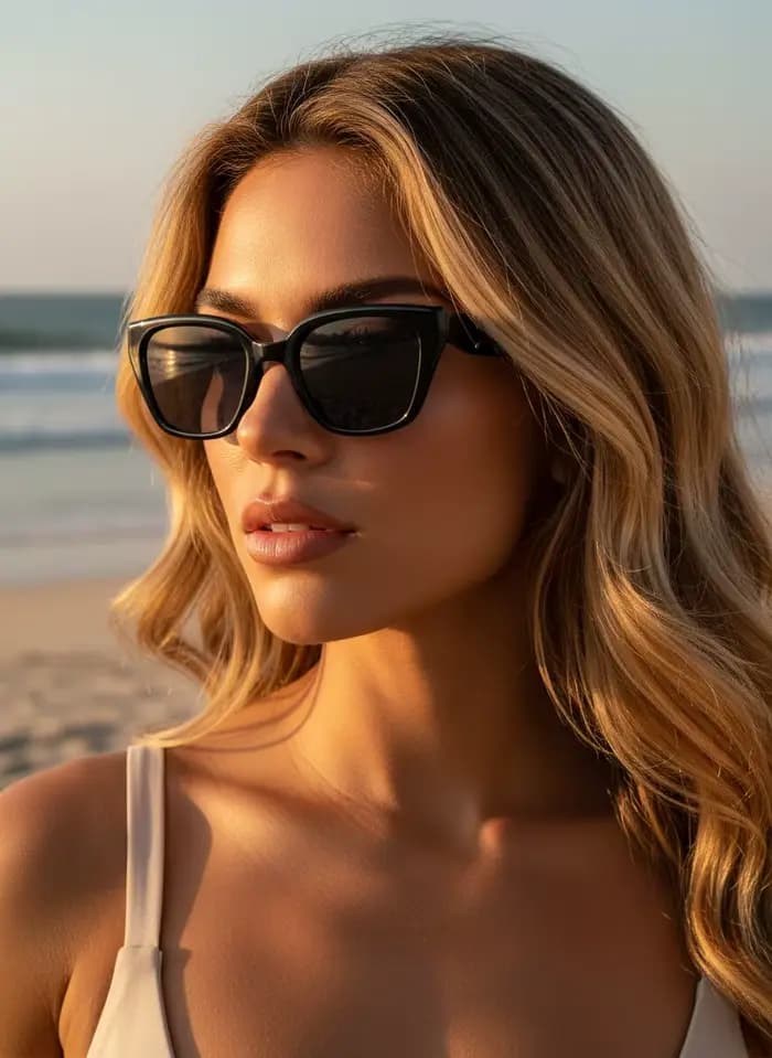 Lunettes de soleil œil de chat
