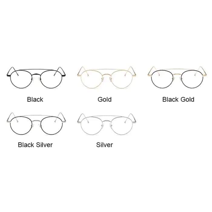 Lunettes rondes en métal pour femmes