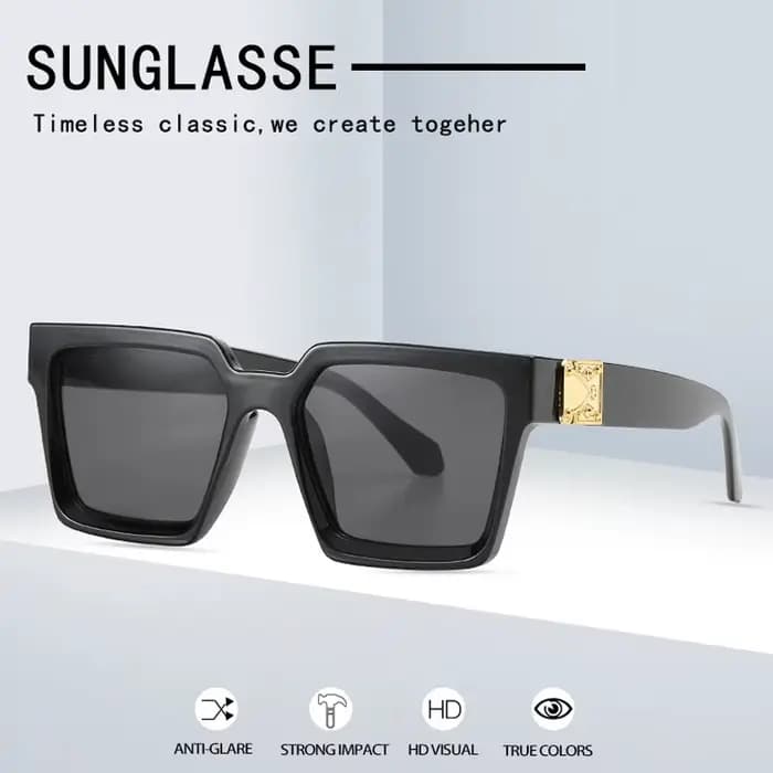 Lunettes de soleil carrées rétro pour hommes