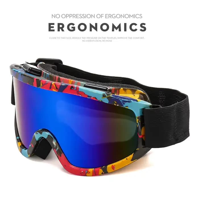 Lunettes de Ski à grand cadre avec lentille colorée