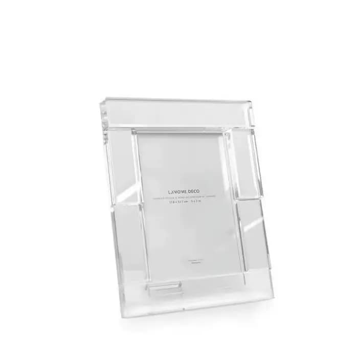 Cadre photo en cristal transparent, cube en verre, support de rangement pour photos, décorations de bureau, ornements décoratifs pour la maison