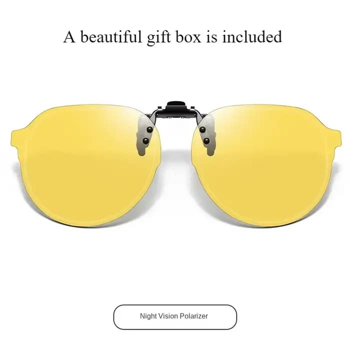 Hommes lentille polarisée rabattable pince sur lunettes de soleil femmes conduite