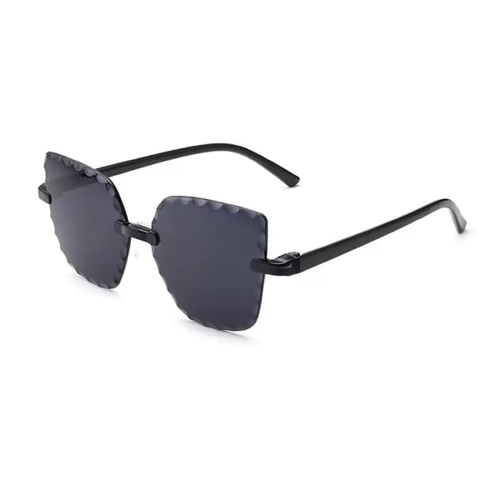 Nouvelles lunettes de soleil pour enfants mode fleur bébé personnalité sans cadre polygone