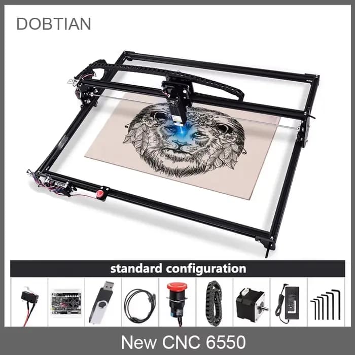 Nouvelle Machine de gravure Laser coupe fraisage bois graveur outil zone de travail 650*500mm assembler 20W GRBL imprimante Laser routeur