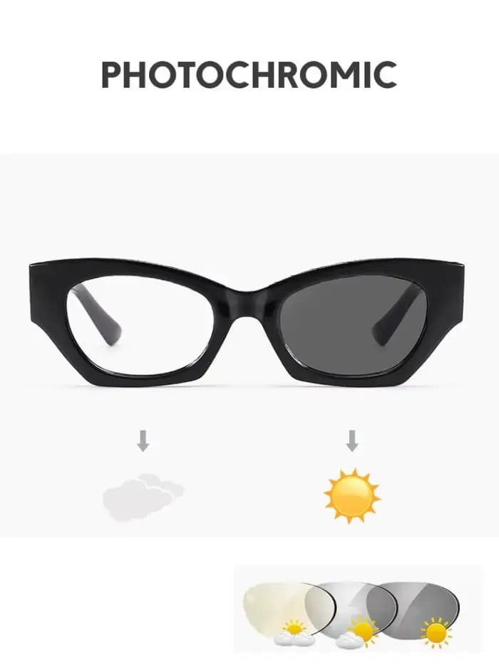 Lunettes de soleil photochromiques œil de chat pour femme