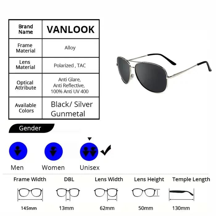 Lunettes de soleil polarisées classiques pour hommes