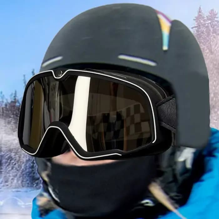 Lunettes de Soleil Rétro Anti-Poussière et Coupe-Vent pour Moto