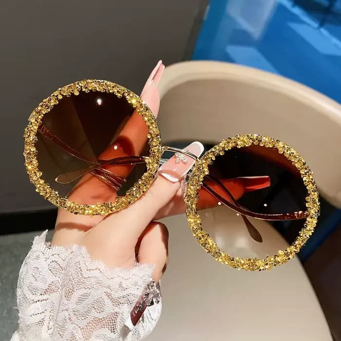 Lunettes de soleil rondes vintage pour femmes