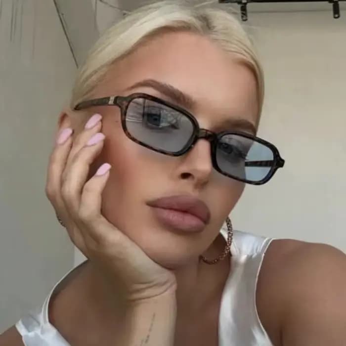 Lunettes de soleil rectangulaires petites pour femmes