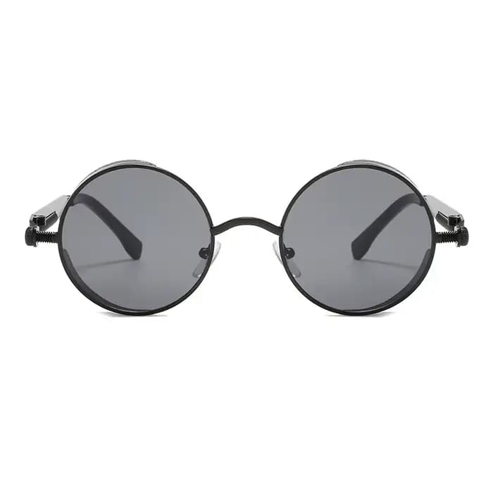 Lunettes de soleil rondes Steampunk pour hommes et femmes