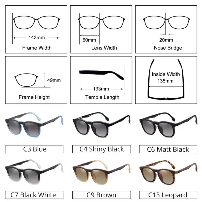 Ralferty-Lunettes de soleil magnétiques 2 en 1 pour hommes