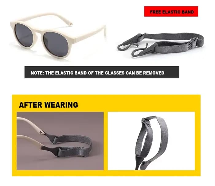 Petites lunettes de soleil rondes polarisées pour enfants