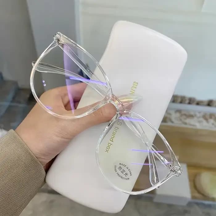 Lunettes à monture transparente rétro ultralégères pour hommes et femmes