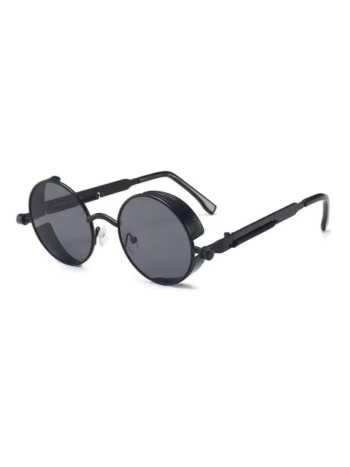 Glazzy lunettes de soleil steampunk rétro à bords ronds pour hommes