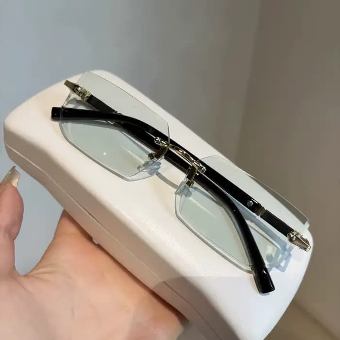 Lunettes de soleil sans monture couleur océan pour hommes et femmes