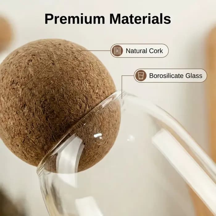 Bocal en verre hermétique à bouchon en liège, disponible en quatre tailles, pour le stockage de grains de café, fruits secs, aliments de cuisine, céréales et thé