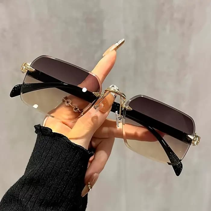 1 paire de lunettes fines sans monture tendance unisexe