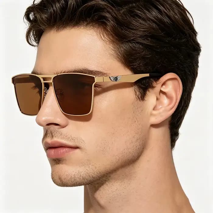 Lunettes de soleil polarisées Wing Square pour hommes et femmes