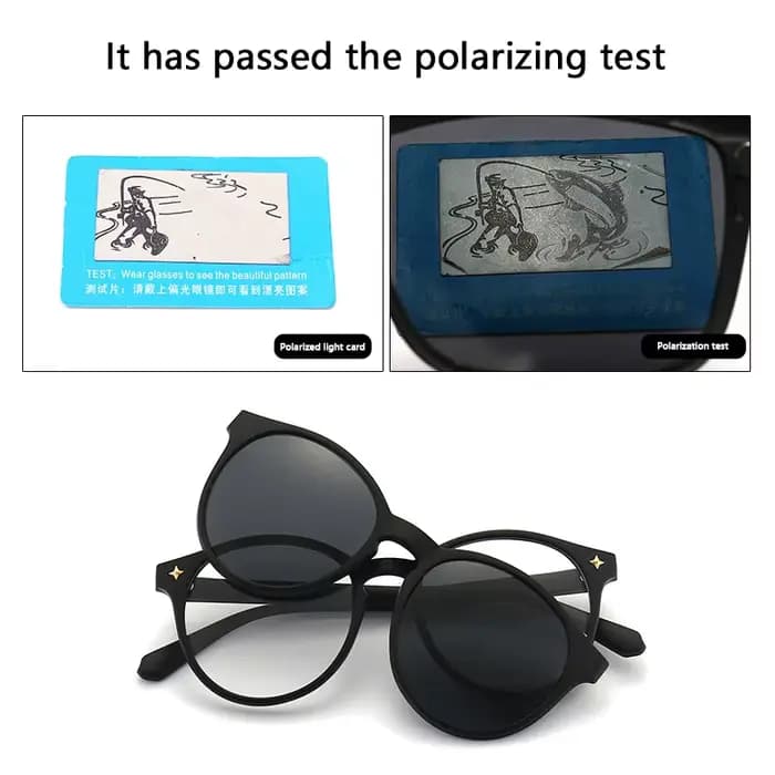 Lunettes de Soleil Magnétiques à réinitialisation et Monture Optique 6 en 1