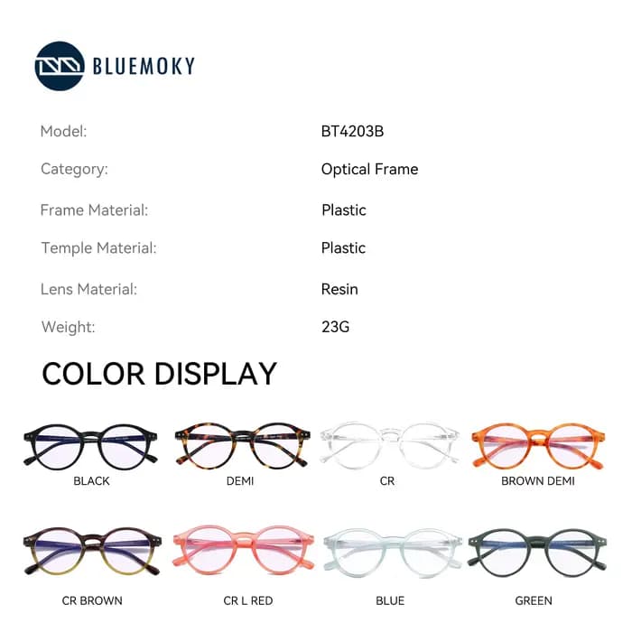 BLUEMOKY Vintage rond lunettes de Prescription pour hommes femmes élégant photochromique progressif optique