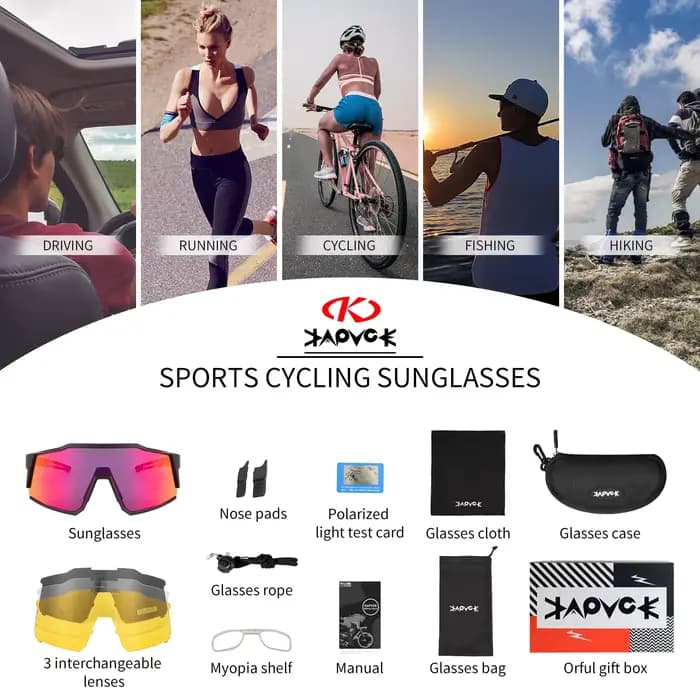 Lunettes de cyclisme polarisées