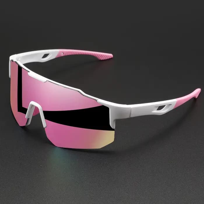 Lunettes de soleil de sport colorées surdimensionnées – Conception enveloppante