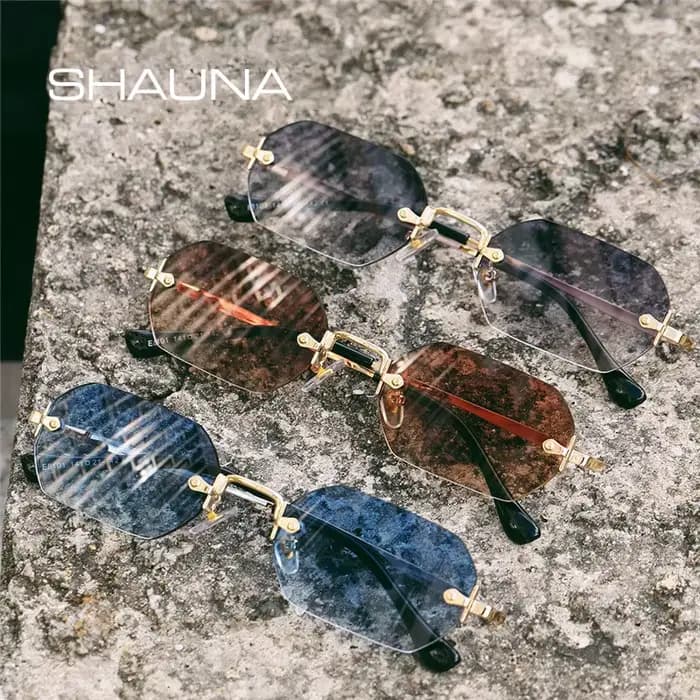 Lunettes de soleil gothiques sans monture