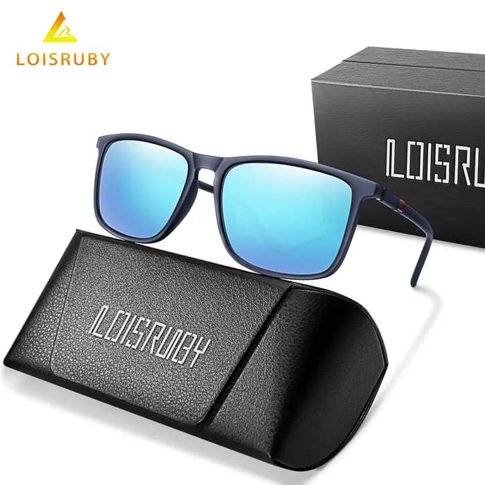Lunettes de soleil carrées vintage polarisées pour hommes et femmes