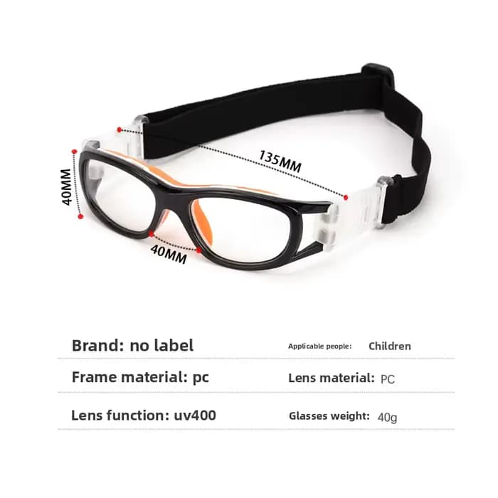 Lunettes de basket-ball professionnelles pour enfants de 6 à 15 ans