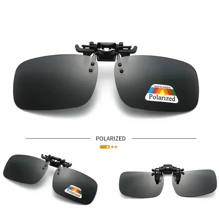 1 pièces Vintage polarisé Clip sur lunettes de soleil pour femmes hommes UV400 HD conduite Vision nocturne myopie
