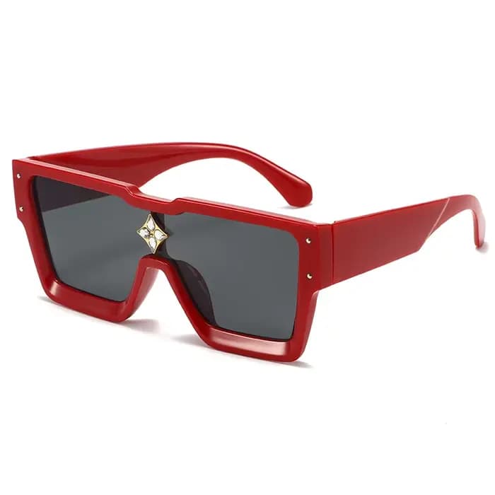 Lunettes de soleil carrées de luxe en diamant pour hommes et femmes