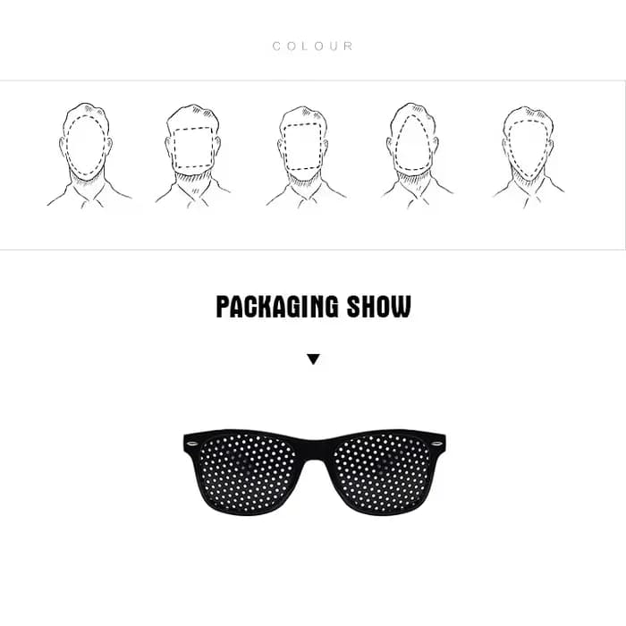 Lunettes noires pour l'amélioration de la vue