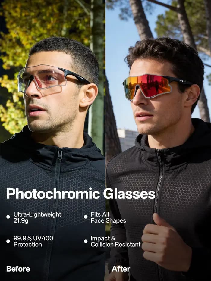 Lunettes de soleil photochromiques SCVCN pour hommes
