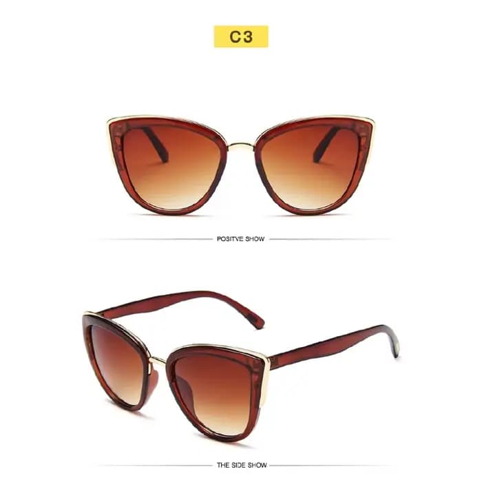 Lunettes de soleil œil de chat sexy pour femme