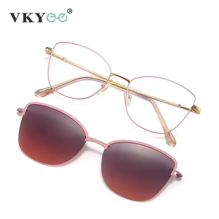 VICKY nouvelle mode lunettes de soleil polarisées œil de chat pince magnétique myopie