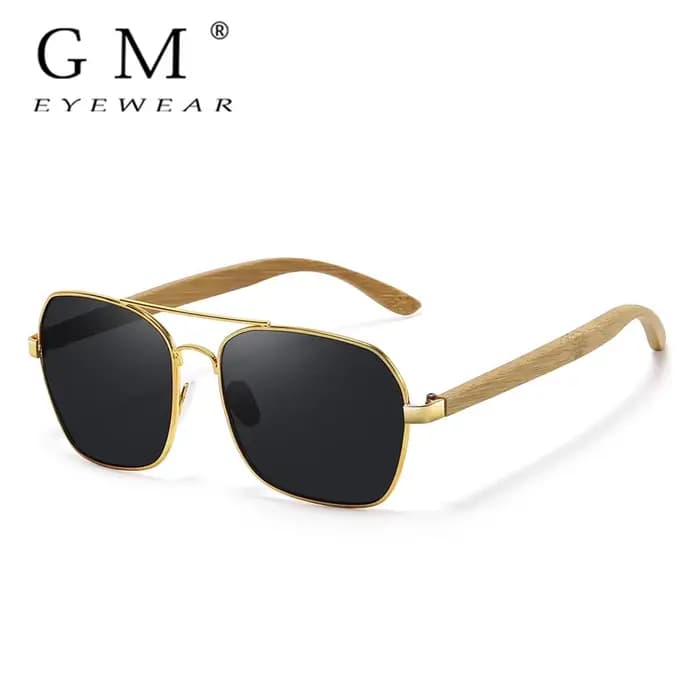 Lunettes de soleil carrées métalliques rétro GM Fashion pour femmes et hommes